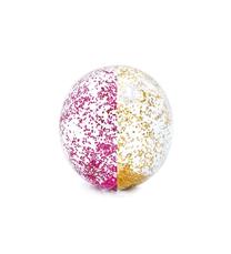 Paplūdimio kamuolys Intex Glitter, 71 cm x 71 cm, aukso sp./rožinė sp.