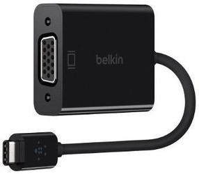 Vads Belkin USB Type-C male, VGA 15 pin female, 0.15 m, melna krās.