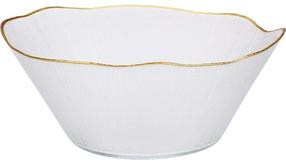 Миска Home Styling Collection Datura 44100110, прозрачный цв./золотой цв., 28 см