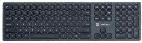 Bezvadu datora tastatūra Natec Dolphin NKL-1977, Čehu/Slovāku, sudraba krās.