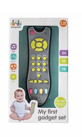 Lavinimo žaislas My First Remote Control, 5.5 cm, EN, Prancūzų, Ispanų, juoda/pilka/įvairių spalvų