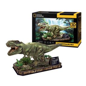 3D пазл National Geographic National Geographic T-Rex 306-DS1051, 44 см x 17 см, 52 шт., многоцветный