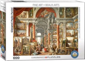 Dėlionė Eurographics Fine Art Giovanni Panini Gallery Of Views Of Modern Rome, 67.6 cm x 48.9 cm, 1000 vnt., įvairių spalvų