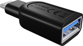 Adapteris ICY Box IB-CB003 USB 3.0 USB 3.0 Type C male, USB 3.0 A female, 0 m, melna krās.
