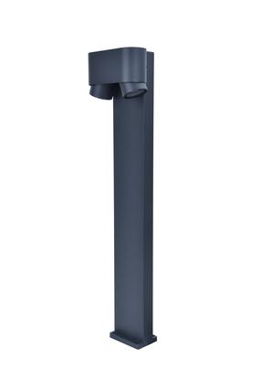 Brīvi stāvošs āra gaismeklis Lutec Cypres, 7W, GU10, IP44, tumši pelēka krās., 17.3 cm x 75 cm