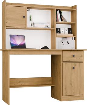 Rakstāmgalds un plaukts Chester, 120 cm x 45 cm, 145 cm, artisan oak krās.