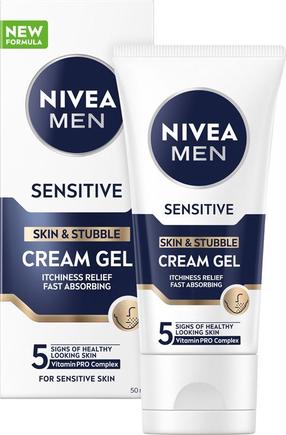 Veido kremas - gelis Nivea Men Sensitive Skin & Stubble, 50 ml