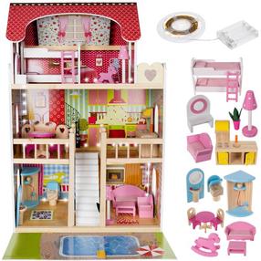 Nukumaja Kruzzel Wooden Dollhouse XL14790, mitmevärviline
