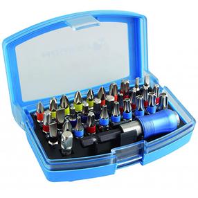 Skrūvgriežu uzgaļu komplekts, ar magnētisko turētāju GE HT1S400, T40H, 25 mm, 3 - 6 mm, 1/4", Ø6.35 mm