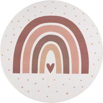 Kilimas vidaus Ayyildiz Coco Rainbow, kreminė sp./oranžinė sp./smėlio sp., 120 cm x 120 cm