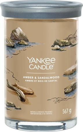 Žvakė, aromatinė Yankee Candle Signature Amber & Sandalwood, 60 - 100 h, 567 g, ruda sp.