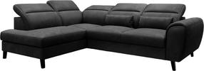 Kampinė sofa Noble Nube 6, tamsiai pilka sp., kairinė, 201 x 255 cm x 100 cm