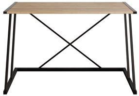 Rašomasis stalas Kalune Design Anemon 541HDL1104, 120 cm x 60 cm, 75 cm, juoda sp./riešuto sp.