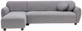 Kampinė sofa Hanah Home Eddy CHL-3R, šviesiai pilka sp., kairinė, 273 x 93 cm x 86 cm