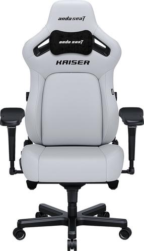 Mänguri tool Anda Seat Kaiser 4 XL, 53 x 54 x 120 - 139 cm, valge v./must v.