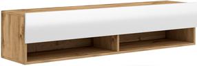 TV staliukas Derby, skaidri sp./balta sp./rusva sp., 32.8 cm x 140 cm x 31 cm