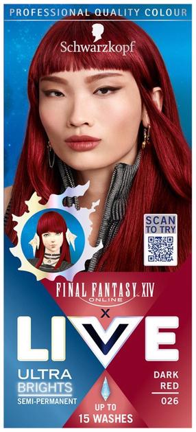 Matu krāsa Schwarzkopf Live, dark red krās., 026, 80 ml