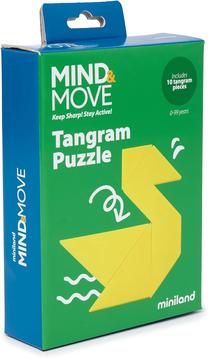 Dėlionė, rinkinys Miniland Mind & Move Tangram, geltona sp., 10 vnt.