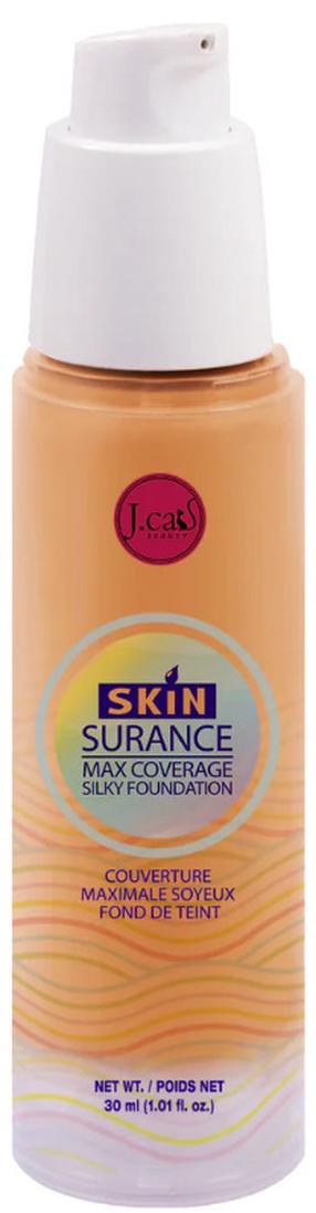 Šķidrā grima bāze J.Cat Beauty Skinsurance Max Coverage Silky, 110 soft tan, 30 ml