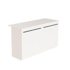 Baro stalas Kalune Design OR1-W, balta sp., 160 cm x 60 cm x 90 cm
