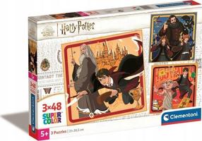 Puzle 3in1 Clementoni SuperColor Harry Potter 25312, 20.5 cm x 21 cm, 144 gab., daudzkrāsaina