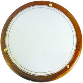 Lampa plafons Candellux Ufo 13-32266, E27, 1 x 60 W, balta krās. / brūna krās.