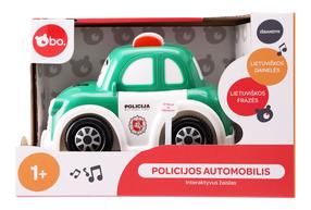 Žaislinė policijos mašina Bo. Interactive Police Car 8018LT, balta sp./žalia sp.