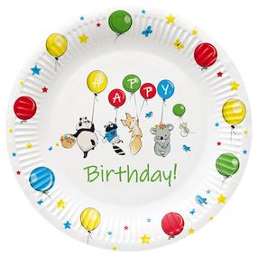 Ühekordne taldrik PAW Balloons, Ø 23 cm, 8 tk