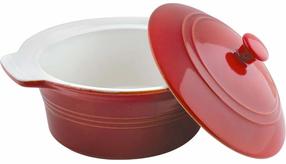 Keramiskais cepamais trauks Lamart Casa LT9201, balta krās./sarkana krās., 29.5 cm x 26 cm, 2.3 l