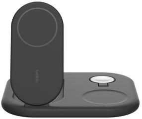 Bezvadu induktīvā lādētājs Belkin BOOST Charge, Qi/MagSafe, melna krās., 15 W