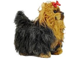 Žaislinis gyvūnas šuo Lean Toys Yorkshire Terrier, 20 cm, ruda sp./juoda sp.