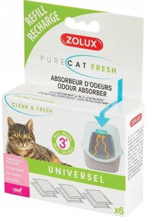 Фильтр Zolux Pure Cat Fresh, гранулы, 6 шт., Белый цв.