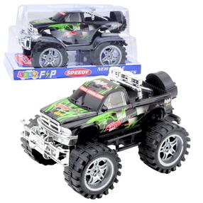  Žaislinis automobilis Lean Toys Speedy King, juoda sp./žalia sp.