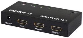 Adapteris Savio CL-42 Video Splitter HDMI 1x2 HDMI HDMI, HDMI 19 pin female x 2, melna krās.