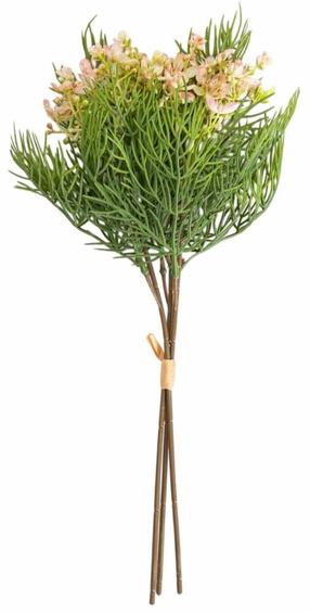 Dirbtinė puokštė Homla Monta, žalia sp./rožinė sp., 33 cm