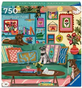 Puzle Ravensburger Art & Soul Happy Place Cozy Place, 50 cm x 50 cm, 750 gab., daudzkrāsaina