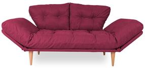 Sofa-lova Hanah Home 3-Seat Nina Daybed GR105, raudona sp., 120 x 60 cm x 40 cm
