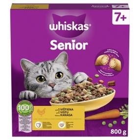Kuiv kassitoit Whiskas Senior, 0.8 kg