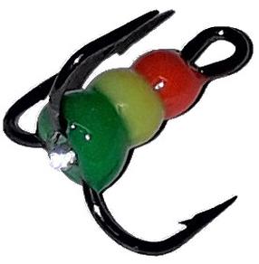 Крючок Nara Plus Three-Pronged Hook Nr.12, черный цв./красный цв./желтый цв.