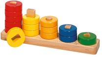 Lavinimo žaislas Goki Learn To Count With Wooden Rings