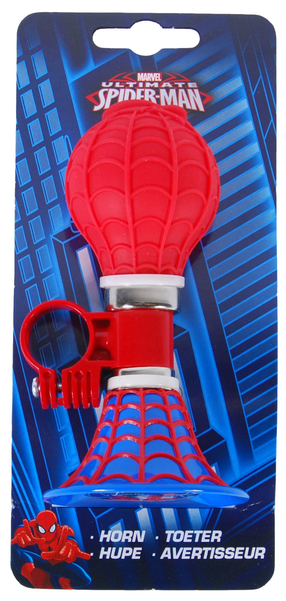 Велосипедный звонок Volare Marvel Spider-Man Horn 777, пластик/резина/металл, синий цв./красный цв.
