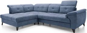 Kampinė sofa Inferne Raquel 40, tamsiai mėlyna sp., kairinė, 297 x 210 cm x 107 cm