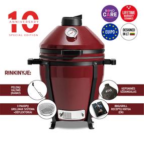 Гриль Kamado Bono MINIMO EVO 16, красный цв., 41 см