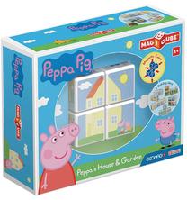 Magnetinis konstruktorius Geomag Magicube Peppa Pig House & Garden, 4 vnt.