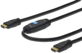 Провод Assmann AK-330118-150-S HDMI male, HDMI male, 15 м, черный цв.