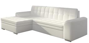 Kampinė sofa Sorento Soft 17, balta sp., kairinė, 195 x 295 cm x 80 cm