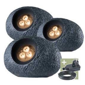 Brīvi stāvošs āra gaismeklis Ludeco Ingor PL2003, 1.5W, LED, IP44, pelēka krās., 12.5 cm x 9 cm