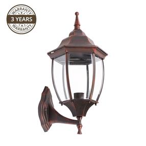 Sieninis lauko šviestuvas Domoletti EL-560UP, 100W, E27, IP44, juoda sp./raudona sp., 21 cm x 51 cm