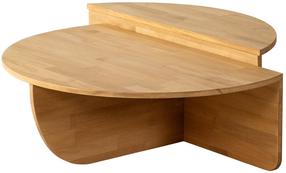Kavos staliukų komplektas Kalune Design Podium, ąžuolo sp., 90 cm x 60 cm x 30 cm, 2 vnt.