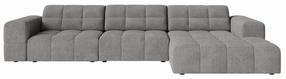 Kampinė sofa Cosmopolitan Design Chicago Eden 18, šviesiai pilka sp., dešininė, 167 x 294 cm x 78 cm